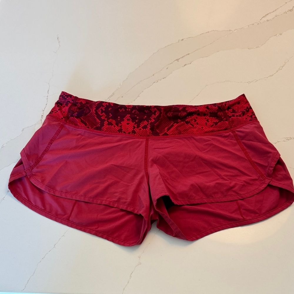 lululemon athletica Red Athletic Shorts